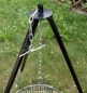 Preview: tripod 130 cm telescopic frame for goulash kettle, chain height adjustment, fish kettle, grill grid