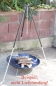 Preview: tripod 130 cm telescopic frame for goulash kettle, chain height adjustment, fish kettle, grill grid