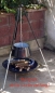 Preview: tripod 130 cm telescopic frame for goulash kettle, chain height adjustment, fish kettle, grill grid