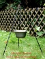 Preview: Tripod 1.20 m for: Goulash kettle, grill, fish kettle; black lacquered, garden decoration 1142