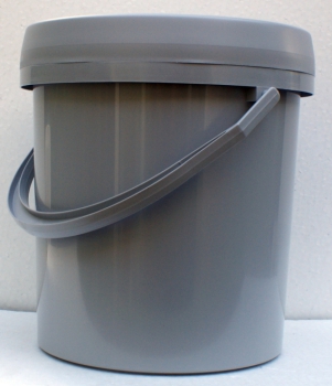 Bucket with lid approx. 12 litres, grey