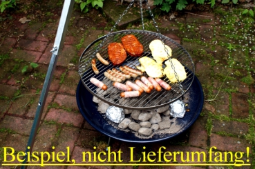 Grillrost rund, Edelstahl 60 cm für Schwenkgrill; Stababstand nur 12 mm