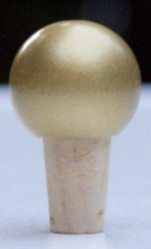 Korken 10/13 mm, mit Holzkugel gold Ø 24 mm