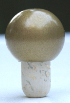 Dekokorken 16 mm mit Holzkugel gold Ø 32 mm, Korken