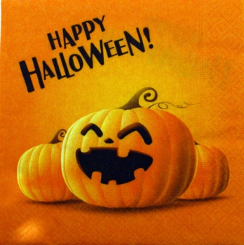 20 Papier-Servietten "Halloween Kürbismotiv"