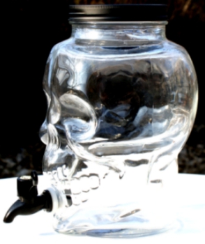 "Fountain Head of Death" 3L - Skull, Halloween, scary party, pirate party, garden party