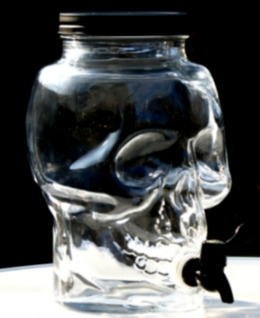 "Fountain Head of Death" 3L - Skull, Halloween, scary party, pirate party, garden party