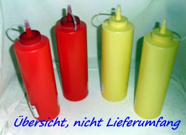 Senfflasche 700 ml, gelb, Quetschflasche, Spenderflasche,Mostrich,Senf