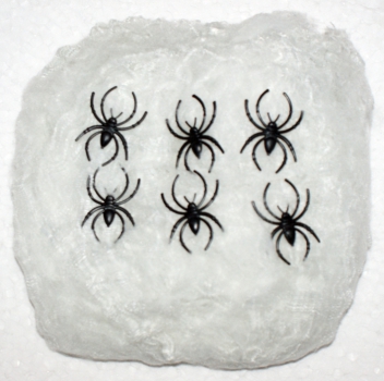 Dekorations - Spinnennetz inkl. 6 Spinnen
