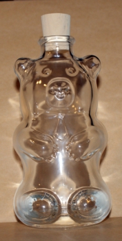 Bärchen - Glasflasche mit Korken 190 ml, Teddy