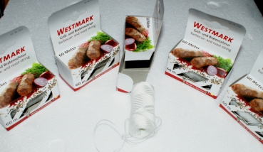 Barbecue string, sausage string, roasting string - white - in a dispenser box 60 m from Westmark