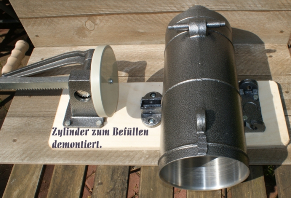 Wurstfüller 4 Liter, liegend, inklusive Anleitung, Wurstmaschine, Wurstpresse,