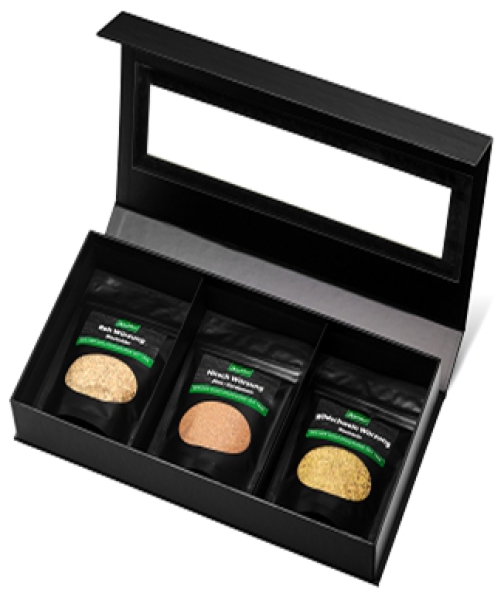 Exclusive wild spice set in high-quality gift box - "Black Edition