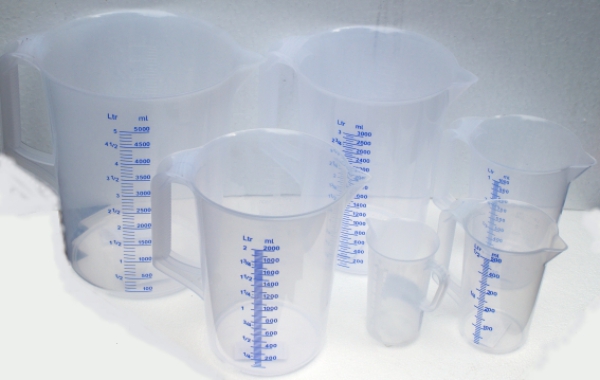 Measuring beaker, measuring jug 250 mL, 500 mL, 1, 2, 3 or 5 litres