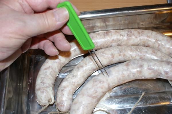 Sausage picker - colour: white, sausage swab, sausage tipper, sausage pin