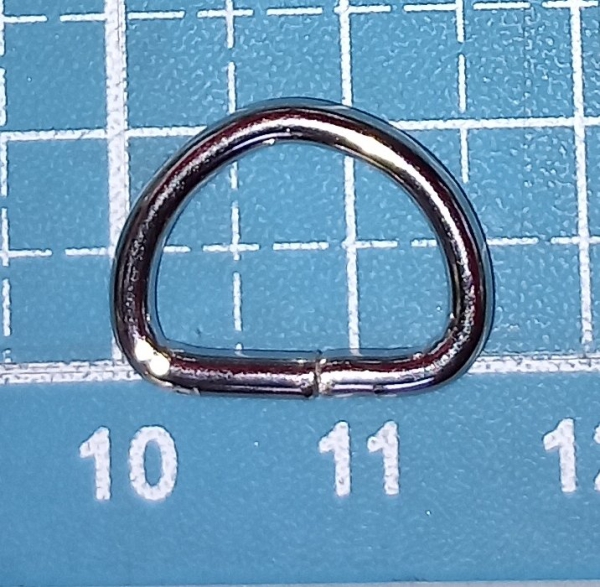 D-ring 1.5 x 12 mm, D ring