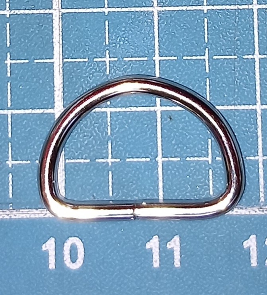 D-ring 1.5 x 16 mm, D ring