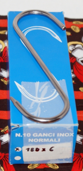 1 professional stainless steel meat hook, 180 x 6 mm, smoking hook - "S" shape, S hook,meat hook,smoking