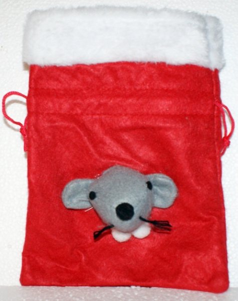 Christmas bag (felt) 21 x 15 cm "Mouse