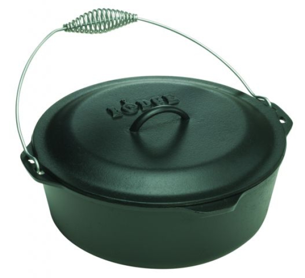 LODGE - Original - DUTCH OVEN - Topf mit Henkel, incl. Deckel Gusseisen (34cmx12cm, 8,5l)