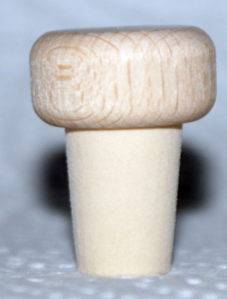 Wooden handle cork Disc, PE plug 10/13 mm