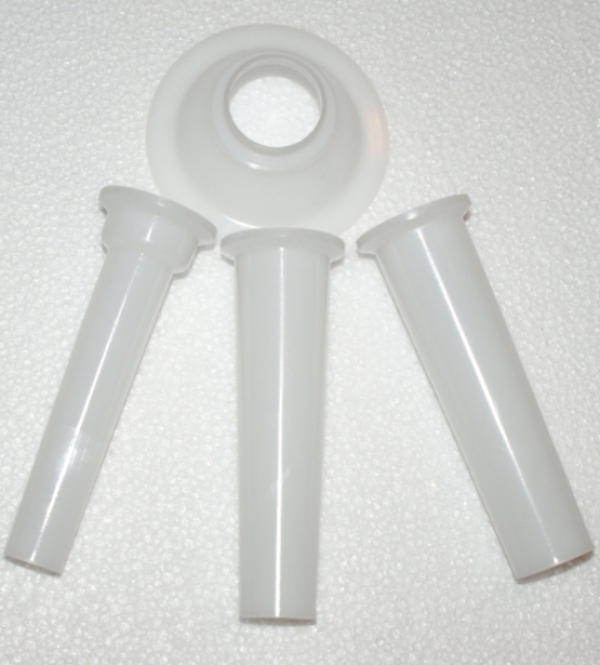 Sausage filling funnel 3 pieces in set - incl. adapter for mincer size 5, filling spout