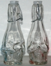 Totenkopfflasche mit zwei Gesichtern, Bügelflasche, Motivflasche, ca. 150 mL