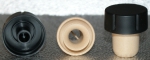 Ausgießerkorken Kunststoff 19 mm mit Kappe-schwarz, Ausgiesser, Ausgießer